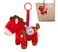 2026 Chinese Mascot Horse Plush | Soft Cute Chinese Portable Keychain Charm,Plush Horse Toys - for Cars Home School Offices Cafes Bookstores Shop Window Display Cases Dining Tables Beds