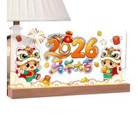 2026 Chinese New Year Decorations - Acrylic Ambient Lighting 2026 Year of the Horse Illuminated Desk Decoration for Home Living Room School Hotel Party