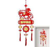 2026 Chinese New Year Decorations | Blessing Horse Charm | Spring Festival Hanging Decorations With Tassels | For Blessing Wall Window Home Tree Party Celebration