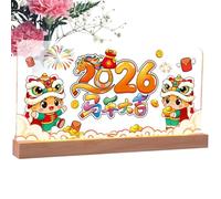 2026 Chinese New Year Decorations, Chinese Acrylic LED Ambient Lighting - Party Decorations for the Year of the Horse - for Home Bedroom Living Room School Hotel Spring Party