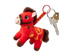 2026 Chinese New Year Horse Plush, Soft Cute Portable Keychain Charm, Plush Horse Toys, for Cars Bags Dining Tables Shop Window Home School Offices Cafes Sofas Bookshelves Display Cases