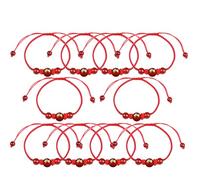 2026 Chinese New Year of Horse Bracelets,Chinese Feng Shui Lucky Adjustable Red String Charm Bracelet, China Animal Braided Rope Corded Braided Bangle Jewelry Gift (Bead 2pcs)