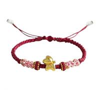 2026 Chinese New Year of Horse Red Bracelets,Handmade Adjustable Lucky Red String Bracelets,Chinese Zodiac Horse Braid Jewelry Bracelet for Good Luck,Charms Lunar Gifts for Women Men 2026