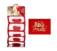 2026 Chinese New Year Red Envelopes, Cartoon Traditional Folding Home Decoration | Chinese Envelopes for Money | for Teens Adults Son Daughter Family and Friends