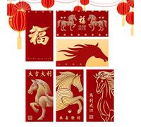 2026 Chinese Red Envelopes | Bilingual Moon Calendar Design Traditional Home Decor | New Year Red Envelopes - For Sons Daughters Adults Teenagers Children