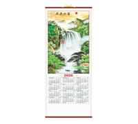2026 Chinese Wall Scroll Calendar for Year of the Horse,Traditional Chinese New Year Lunar Spring Festival Hanging Wall Calendar for Office Home Auspicious Good Luck Blessing Present
