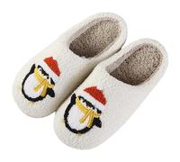 2026 Christ Couples Holiday Printed Slippers for Men and Women Warm at Home (White, 4.5)