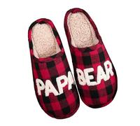 2026 Christ Women's Slippers Cozy Footwear for Home Comfortable Slip On Style Casual Warm Couples Red and Black Plaid Design Fall Winter Season (Red1, 4)