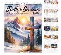 2026 Christian Wall Calendar, 12 Month Bible Verse Calendar with Encouraging Scripture, Religious Bible Quotes, 2026 wall calendars for Organizing & Planning, Home Office Faith Decor Gift