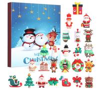 2026 Christmas, 24-Day Countdown Calendar with Classic Figurines, Mini Christmas Set, Festive Surprise Gift, Ideal for Family Countdowns, Holiday Decor, Stocking Stuffers