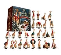 2026 Christmas Advent Calendar,2D Acrylic Giraffe Hanging Decors,24 Day Giraffe Advent Calendar Hanging,For Xmas Trees Window Door Cars Keychains Home Hangings Decors