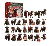 2026 Christmas Advent Calendar,2D Flat Acrylic Mini Black Goat Hanging Decors,24 Day Goats Advent Calendars,For Christmas Trees Window Door Cars Keychains Home Hangings Decor