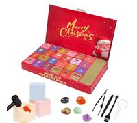2026 Christmas Advent Calendar, Gem Digging Kit with 24 Real Stones | Geology Hobbyist Rock Collection & Dig Brick, 24-Day Holiday Countdown with Excavation Tools for Adults, Teens & Enthusiasts