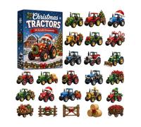 2026 Christmas Calendar Farm Life Advent 2D Acrylic Tractors | 24-Day Rural Life Advent for Countryside Lovers Apartment Farmhouse Living Room Bedroom