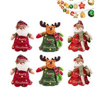 2026 Christmas Plush Gift Bag Novelty 3D Christmas Character Three-Dimensional Gift Packaging Bag Indoor Decorative Ornaments Zipper Suitable for Gift Wrapping and Decoration, the Most Creative Gift