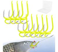 2026 Classic Sharp Double Fishing Hooks, 100c High Carbon Steel Semi-Circular Bend Fish Hooks, Bend Dual Hook Points, Freshwater Saltwater Universal Fishing Hooks For Bass Catfish Carp (10PC-A,4#)