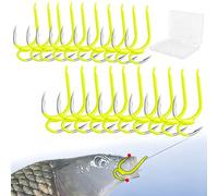 2026 Classic Sharp Double Fishing Hooks, 100c High Carbon Steel Semi-Circular Bend Fish Hooks, Bend Dual Hook Points, Freshwater Saltwater Universal Fishing Hooks For Bass Catfish Carp (20PC-A,8#)