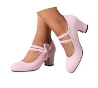 2026 Classic Women's High Heels with Floral Pattern for Festive Occasions Elegant Evening Wear in Winter, pink, 8.5 UK