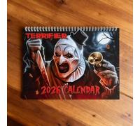 2026 Clown Horror Wall Calendar - Gory Blood-Splattered Art, Spooky Home Decor for Halloween & All Seasons, Halloween Decorations