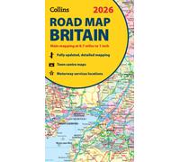 2026 Collins Road Map of Britain : Clear and Detailed Folded Map of Britain