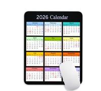 2026 Color Calendar Vertical EditionCalendar Mouse pad, Non-Slip Rubber Base Quality Creative Gaming Rectangle Personalized Desk Mouse Pad 9.5 inch x 7.9 inch