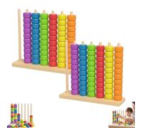 2026 Color Matching Stacking Puzzle Game,Fast Pattern Challenge Ring Stack Puzzle for 2 Players,Competitive Tabletop BrainGames for Family GameNight and StrategyLovers,Includes 1 StackRacks & 60Rings