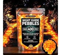2026 Colorful Glow-in-the-Dark Garden Stones, Night Guide Luminous Pebbles, Rainbow Glow Rocks for Outdoor Landscaping, Walkways, Vases & Fish Tanks Decor (Orange, 400pcs)