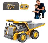 2026 Construction Rc Set Of 4, 2026 New Excavator Trucks with Cool Lights and Sounds, Complete Control Over The Construction Site, Alloy + Plastic Material, 2.4ghz Remote, 360 Rotation (Dump Truck)