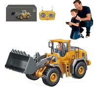 2026 Construction Rc Set Of 4, 2026 New Excavator Trucks with Cool Lights and Sounds, Complete Control Over The Construction Site, Alloy + Plastic Material, 2.4ghz Remote, 360 Rotation (Bulldozer)