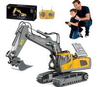 2026 Construction Rc Set Of 4, 2026 New Excavator Trucks with Cool Lights and Sounds, Complete Control Over The Construction Site, Alloy + Plastic Material, 2.4ghz Remote, 360 Rotation (Excavator)
