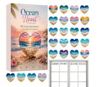 2026 Countdown Calendar Handmade Cute 2D Acrylic Heart Ornament