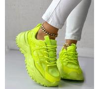 2026 Couple Casual Shoes Student Casual Shoes Breathable and Comfortable Sneakers Fashionable Dad (Green, 5.5)