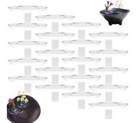 2026 Creative Floating Floral Arrangement Holder, Floating Pvc Mini Vase for Flower Bowls, Wind Driven Waterproof Flower Holder Mini for Living Room Decoration (20pcs,S)