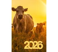 2026 Cute Cow Planner: 6" x 9" Inches Weekly Daily