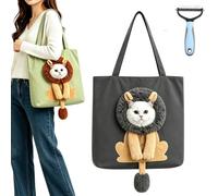 2026 Cute Dew Head Shape Cat Bag, Pet Carrier Shoulder Bag for Travel (L,B) | Unique Exposed Design, Adjustable Opening, Anti-Breakaway, Breathable Fabric, Made for Everyday Pet Use