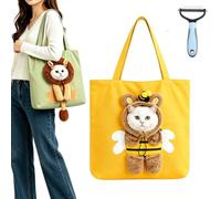 2026 Cute Dew Head Shape Cat Bag, Pet Carrier Shoulder Bag for Travel (L,C) | Unique Exposed Design, Adjustable Opening, Anti-Breakaway, Breathable Fabric, Made for Everyday Pet Use