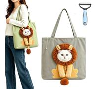 2026 Cute Dew Head Shape Cat Bag, Pet Carrier Shoulder Bag for Travel (L,E) | Unique Exposed Design, Adjustable Opening, Anti-Breakaway, Breathable Fabric, Made for Everyday Pet Use