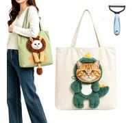 2026 Cute Dew Head Shape Cat Bag, Pet Carrier Shoulder Bag for Travel (L,G) | Unique Exposed Design, Adjustable Opening, Anti-Breakaway, Breathable Fabric, Made for Everyday Pet Use