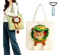 2026 Cute Dew Head Shape Cat Bag, Pet Carrier Shoulder Bag for Travel (M,F) | Unique Exposed Design, Adjustable Opening, Anti-Breakaway, Breathable Fabric, Made for Everyday Pet Use
