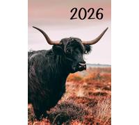 2026 Cute Highland Cow Planner: 6" x 9" Inches Weekly Daily