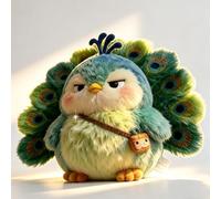 2026 Cute Peacock Penguin Plush Keychain, Plush Toys Soft Stuffed Animal Keyring for Bag, Backpack, Car, Gift for Kids, Adults, Animal Lovers, 4 Inch Green