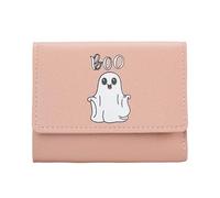 2026 Cute Short Women Wallet Multifunctional Card Purse Trifold Slim Halloween Purse (11*1.3*9.5)