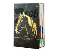 2026 Daily Journal PU Leather Day Planner Academic with Colorful Monthly Tabs 400 Pages Lined for Scheduling Monthly Weekly