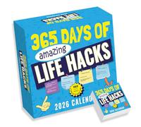 2026 Daily Life Hacks Desk Calendar - Peel-Off Smart Tips & Tricks - Ideal Christmas - Gift, Secret Santa Gift for Adults & Coworkers, Stocking Filler Idea - With Stand & UK Dates