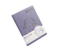 2026 Daily Planner 200 Sheets Dated Leather Academic Planner with Ribbon Bookmarks for Men Women Student Daily Planning Office Notebook