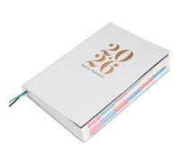 2026 Daily Planner Diary, Diary 2026 Page a Day,Jan-Dec,Full Year Monthly and Daily Pages,A5 Size Multifunctional Pag with Bookmarks,Colorful Side Tabs,White