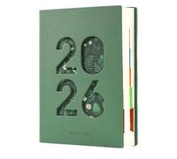 2026 Daily Planner for Time Management, A5 PU Leather, 1.1 lb | 365 Day Calendar Notebook, This Thick Paper Agenda Book Monthly Tasks for Professional Success