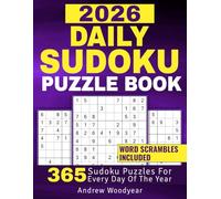 2026 Daily Sudoku Puzzle Book: 365 Sudoku Puzzles For Every Day Of The Year Word Scrambles Included