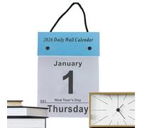 2026 Daily Wall Calendar - 365 Day Tear-Off Wall Calendar with String for Hanging, as a Gift for Seniors, Home, Office, School, Dorm, for Dating, Marked Celebrations