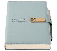 2026 Dairy,Academic Diary 2026 A5 Page A Day from January 2026 to December 2026,Organizer Daily Monthly Planner with Colorful Monthly Tabs,Pen,Pen Loop and Inner Pocket,Bookmarks (Blue)